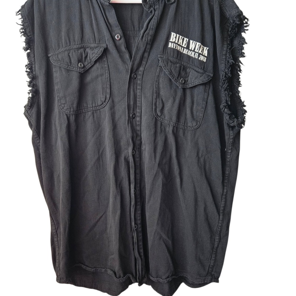 Bikers‎ Edge 2018 Daytona Beach 77th Anniv Bike Week Sleeveless Cut Off Shirt